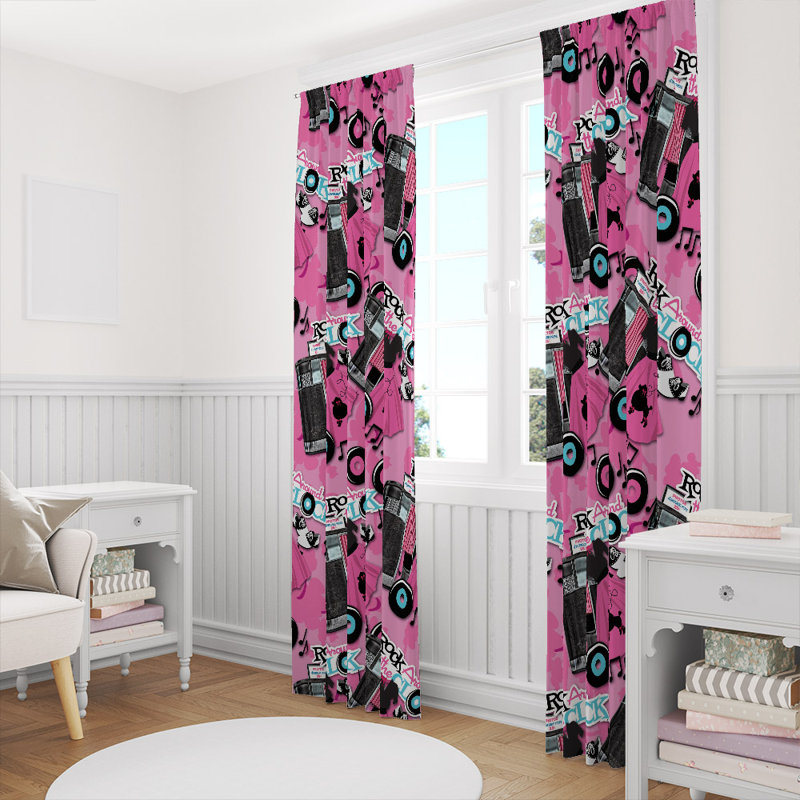Panneaux de rideaux semi-transparents abstraits, L 20 po x L 82 po