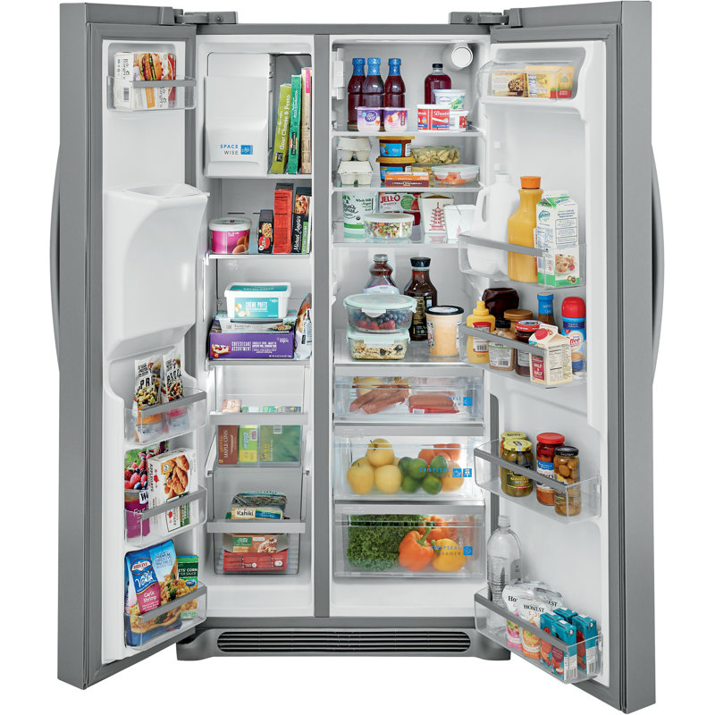 36" Side by Side 25.6 cu. ft. Refrigerator, Stainless Steel