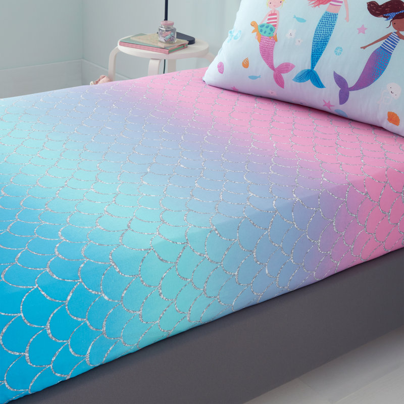 Mermaid Fitted Sheet, Double