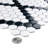 Metro 1" Hex Matte White with Black Diamond 10-1/4" x 11-7/8" Porcelain Mosaic Floor and Wall Tile