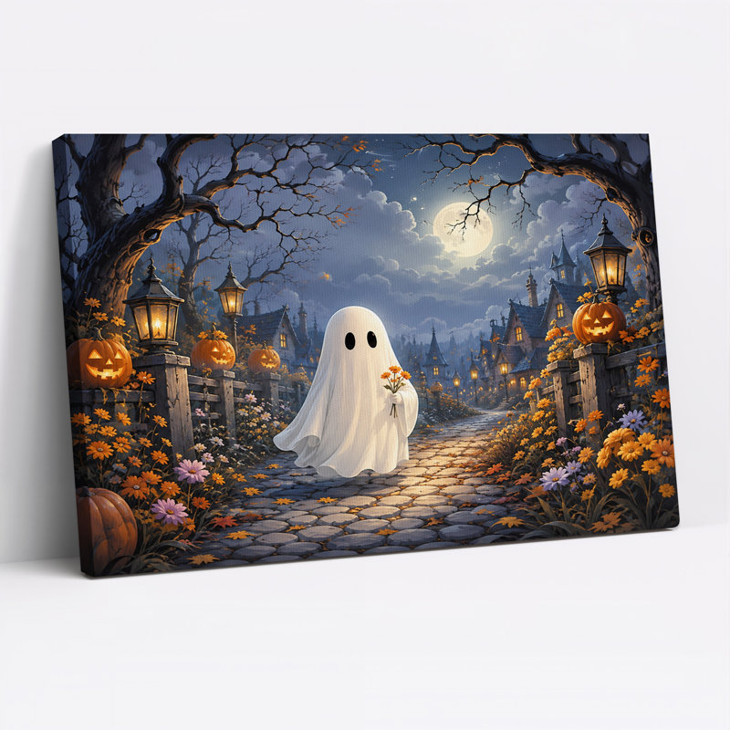 Art mural sur toile, "White Ghost", H 36 po x l 48 po