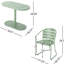 Bistro de patio pour l'extérieur - Fer, bleu sarcelle mat, 2 chaises et table pour la construction en fer de jardin, extérieur-880510378