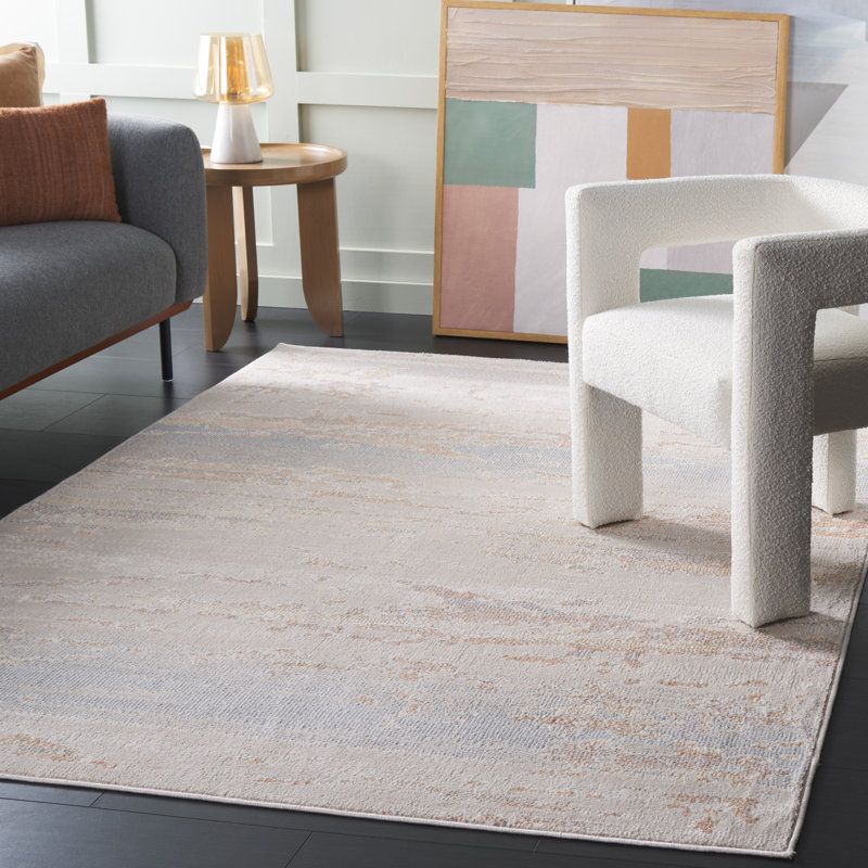 Tapis abstrait Kionni Performance Performance, Rectangle 5 pi 3 po x 7 pi 6 po