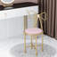 Pink Velvet Dining Chair Dressing Stool Sturdy Makeup Vanity Chair For Bedroom Living Room-2102648186