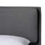 Grand lit plateforme en velours gris ardoise moderne Hedviga Baxton Studio Étienne