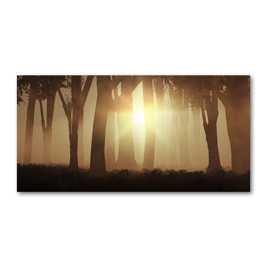 Nebel im Wald - Kunstdrucke auf Leinwand - Wrapped Canvas