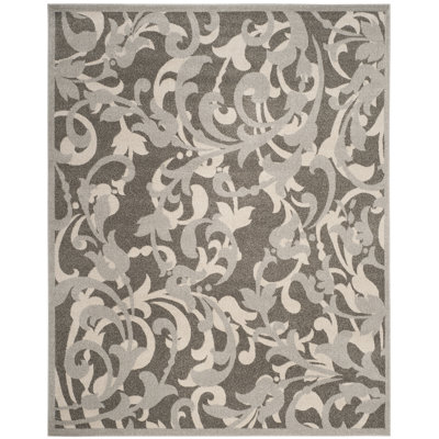 Ammundsen Floral Grey/Light Grey Area Rug