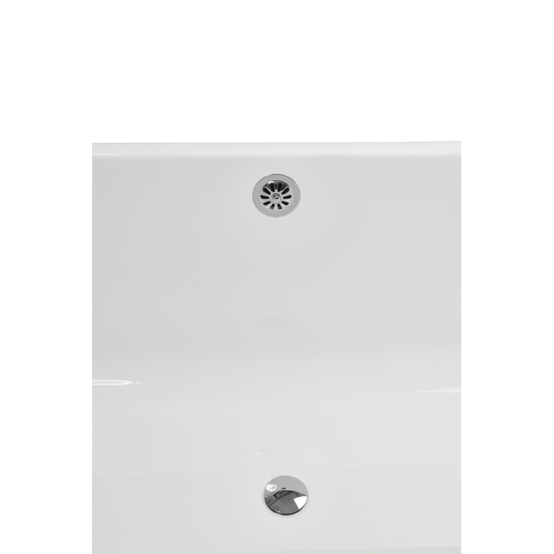 71" Streamline Clawfoot Tub,Tray,Drain and Clawfeet, Polished Gold, Polished Chrome