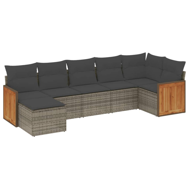 Ensemble de canapé de jardin Vidaxl gris