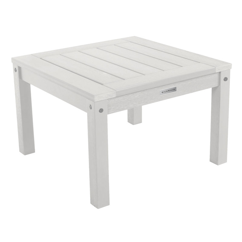 Anette Outdoor Adirondack Chair With Table, White