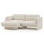 Canapé gauche en cuir Annalise 80 po, crème-53461054
