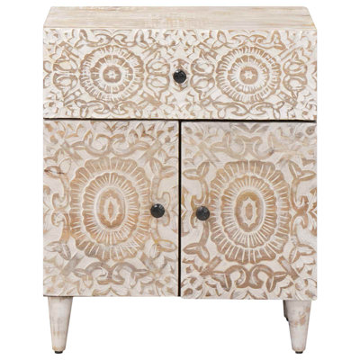 50cm W Solid Wood Bedside Table
