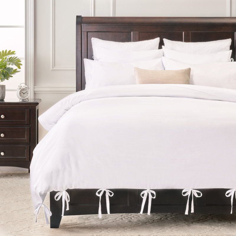 Ensemble de housse de couette Chanasya, Housse de couette pour très grand lit et 2 taies , Blanc
