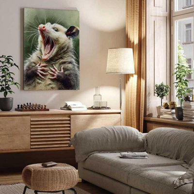 Impression sur toile Whimsical Screaming Opossum - Urban Studio