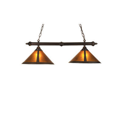 Luminaire pour table de billard 2 lumières Pullin Amber Mica