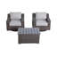 Ensemble de conversation pour 2 personnes avec coussins Menkar Wicker