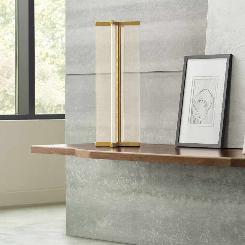 Rohe LED Table Lamp, Natural Brass