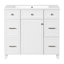 Meuble-lavabo simple 36 po avec plateau en bois massif Nihara