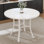 Table de salle à manger Kasandra 36 po pour 4 personnes, table de cuisine en faux marbre blanc avec base en métal, table ronde encastrée, tables de cuisine et de salle à manger en bois pour petit coin-repas, appartement, salle à manger, salon
