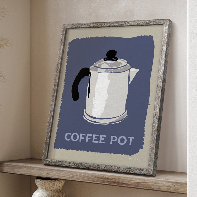 Modern Coffee I Framed Print - Solid Wood 48561, 11" H x 9" W