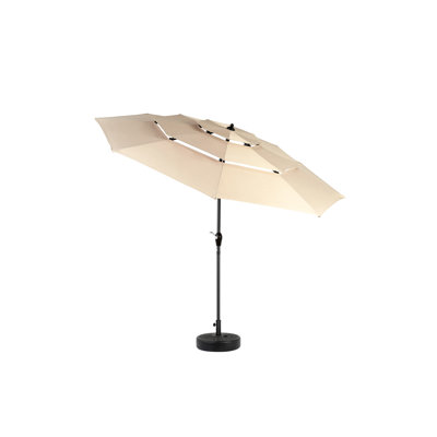 Parasol en aluminium à 3 niveaux à inclinaison automatique à 3 niveaux et parasol pour terrasse de table de marché (base non incluse)