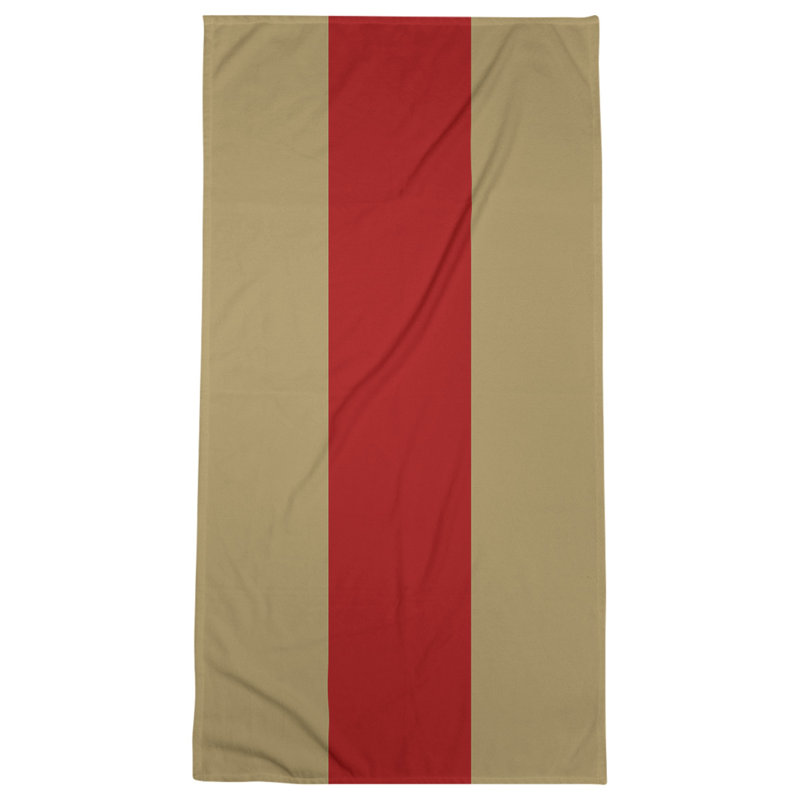 Microfiber Bath Towel, San Francisco Football Stripes Gold/Dark Red