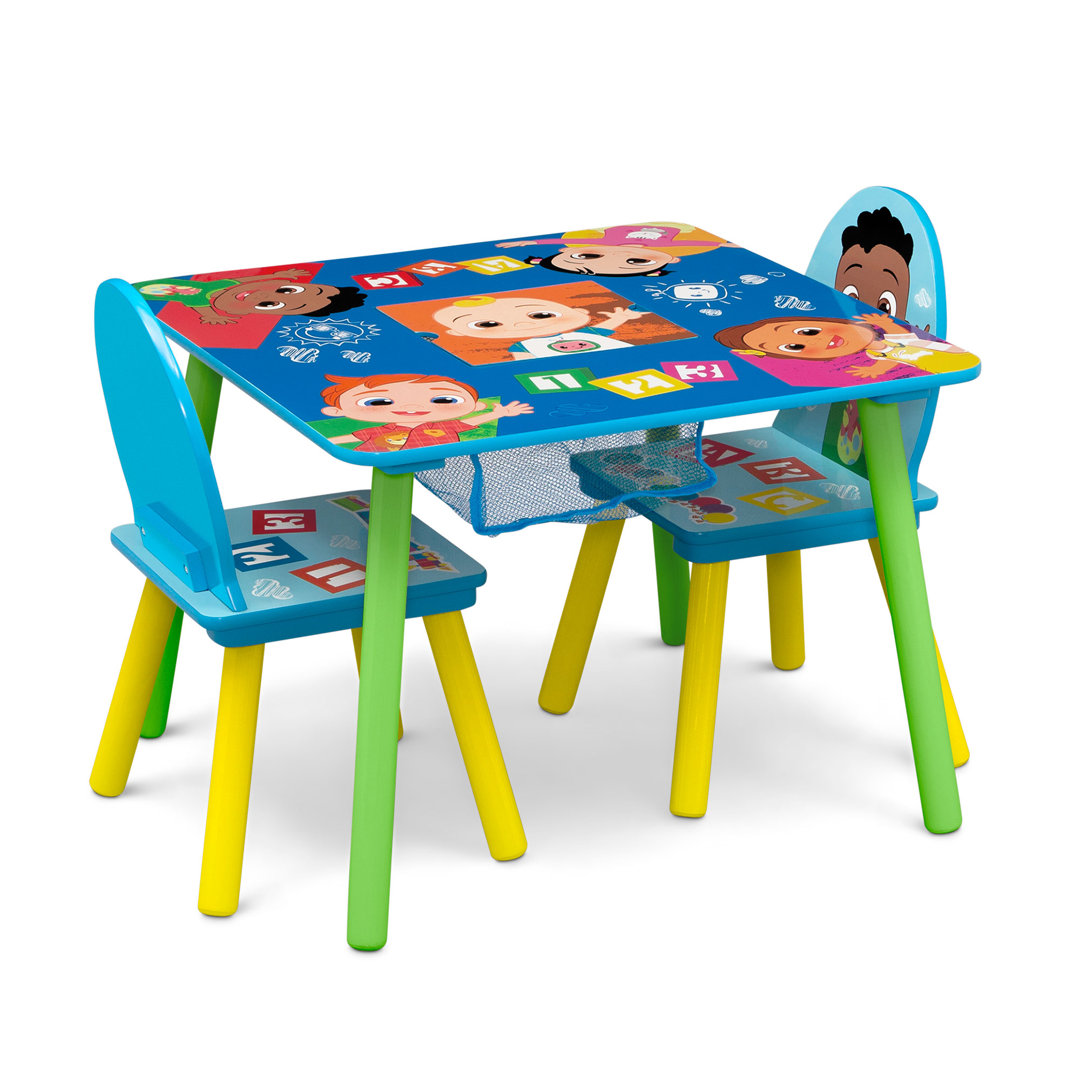 Cocomelon Kids Table And Chair Set With Storage (2 Chairs Included) By Delta Children - Greenguard Gold Certified Delta Children