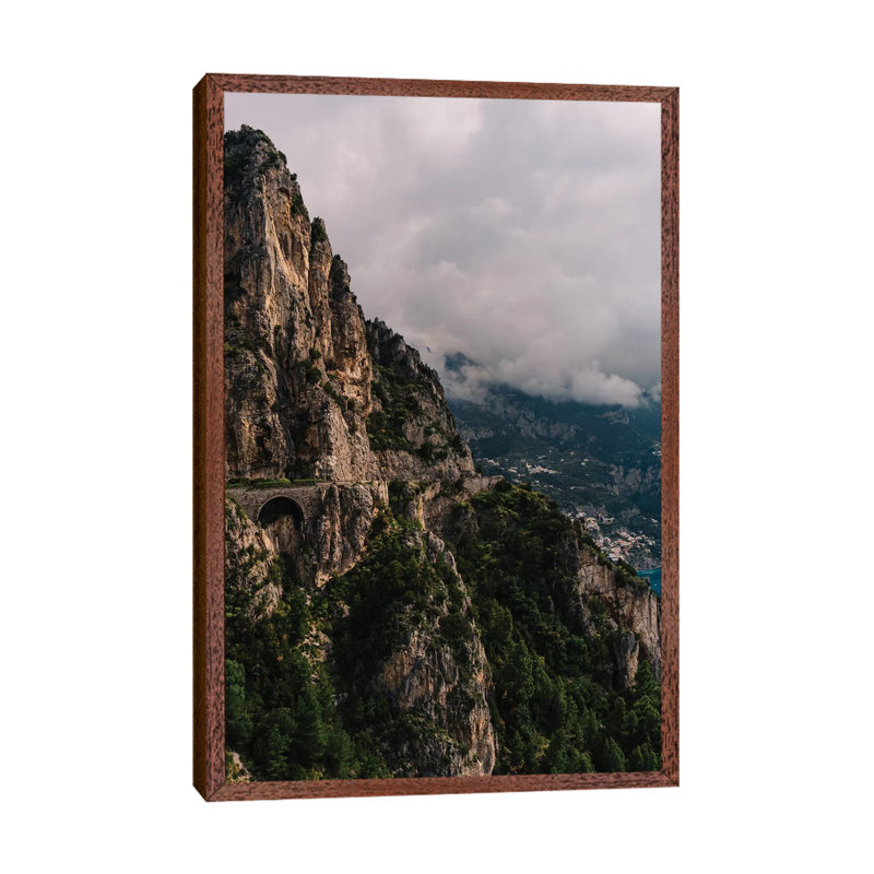 Amalfi Coast Drive VII by Bethany Young - Print on Canvas, Classic Brown Wood Framed, 101.6cm H x 66.04cm W x 3.81cm D