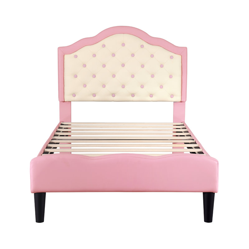 Anzavia Upholstered Leather Bed, 92 x 199.5 cm