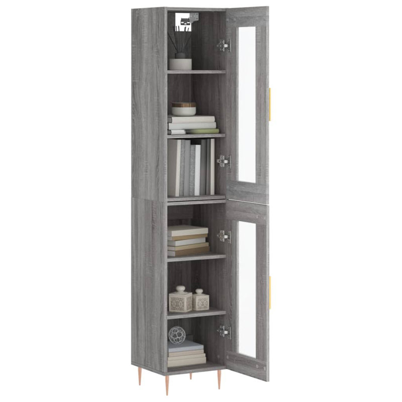 Mizuno 34.5cm Sideboard, Grey Sonoma