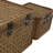 Rattan Handmade Woven Rattan Decorative Brown Box with Bronze Latches Set-1500875525