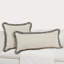 Coussin décoratif à franges en mélange de lin Nola-110889755-110889754