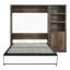Lit escamotable moderne avec armoire latérale pour petites chambres et chambres d'amis-116844403