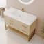 Meuble-lavabo moderne 36 po avec lavabo en céramique sans couture et armoire autoportante dorée-1804774091-1804774090