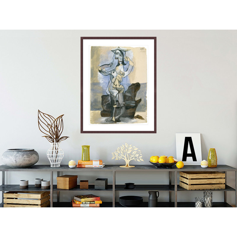 «Bather by the Sea» par Pablo Picasso, impression giclée sur cadre, H 41,5 po x l 32,62 po