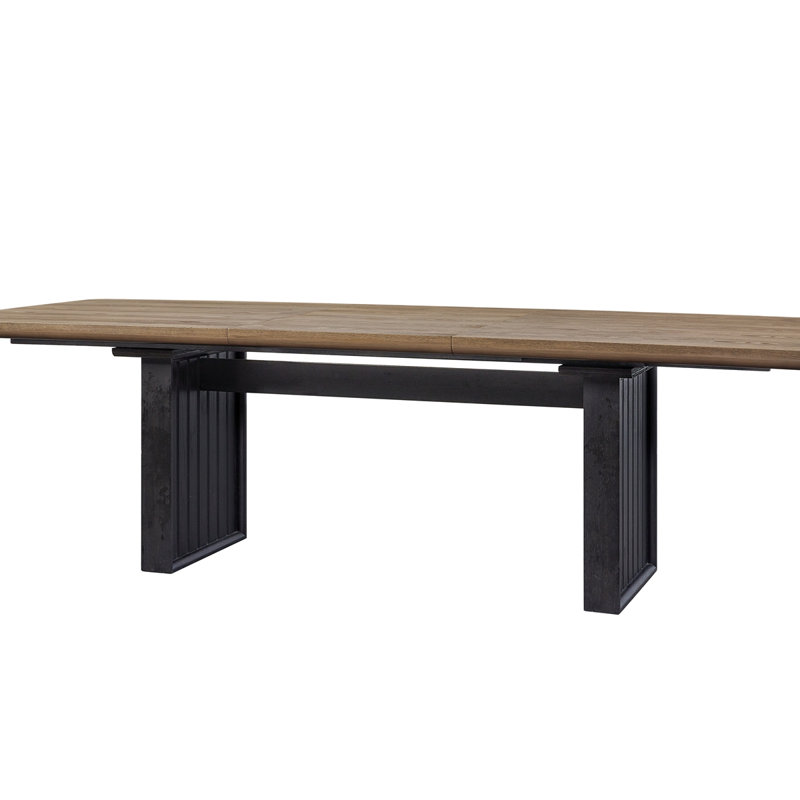 Table à double piédestal au fini latté