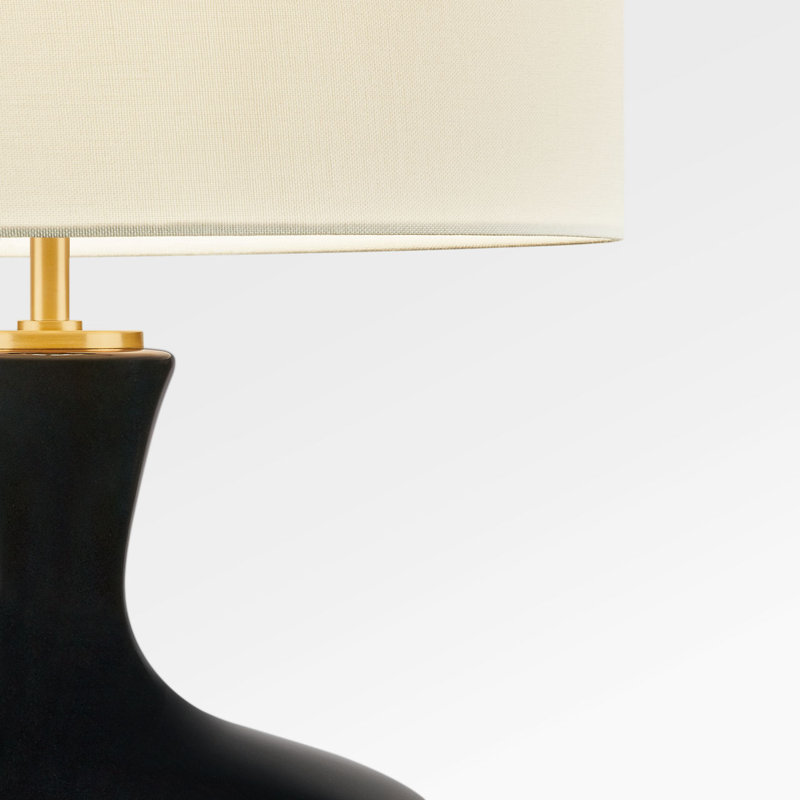 Amber 21 Table Lamp, Black Ceramic