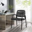 Chaise de salle d'attente empilable en cuir avec structure en métal