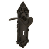 Victorian Plate Passage (Hall & Closet) with Decorative Keyhole and Manor Lever