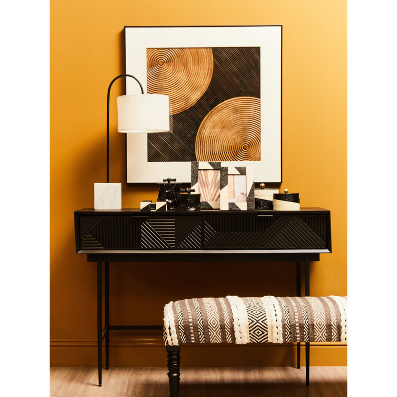 120cm Solid Wood Top Console Table