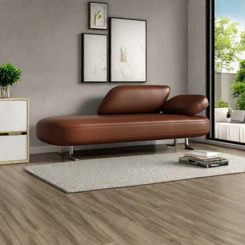 Fauteuil inclinable ergonomique à haute densité, Brun, Orienté à droite