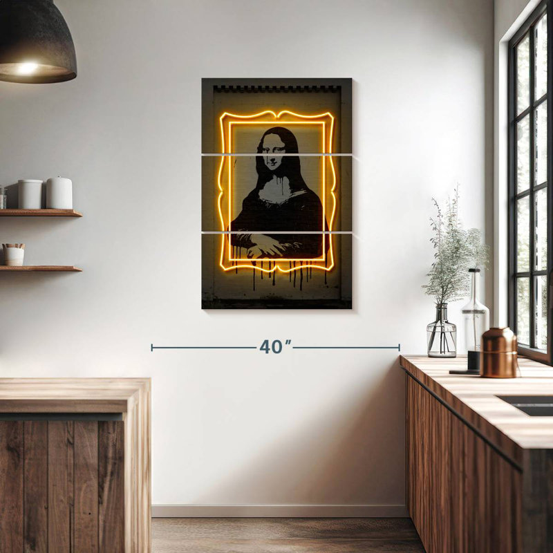 Leisha Mona Lisa Illuminated, 38" H x 24" W