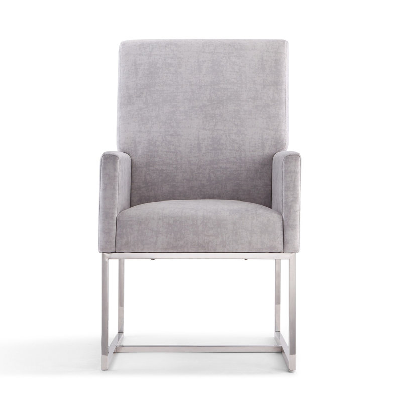 Chaise en velours Element, Gris