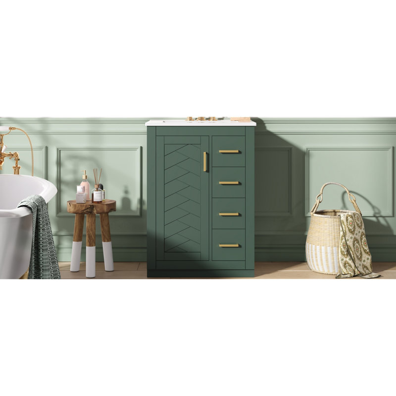 Meuble-lavabo moderne (doit inclure le meuble-lavabo et le lavabo) avec rangement