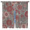 Rideaux de fenêtre gris à motif floral et obscurcissant - 2 panneaux