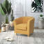 Fauteuil club en polyester rembourré avec quatre pieds en bois