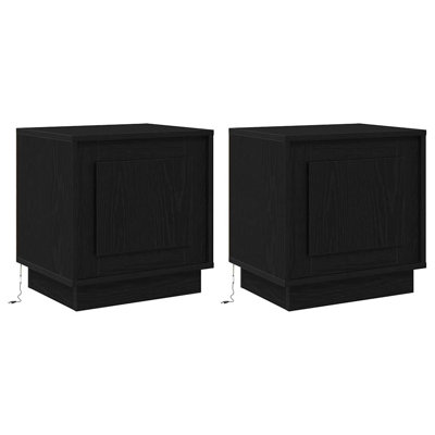 Bedside Cabinet With 2 Pcs 44 X 34.5 X 45 Cm