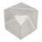 Modern Decorative Object Cube For Home Decor - Stylish Sculpture Figurine Or Statues For Decorations For Living Room - 4", Black/White