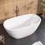 Baignoire autoportante moderne autoportante en acrylique de 55 pouces avec trop-plein-102835828