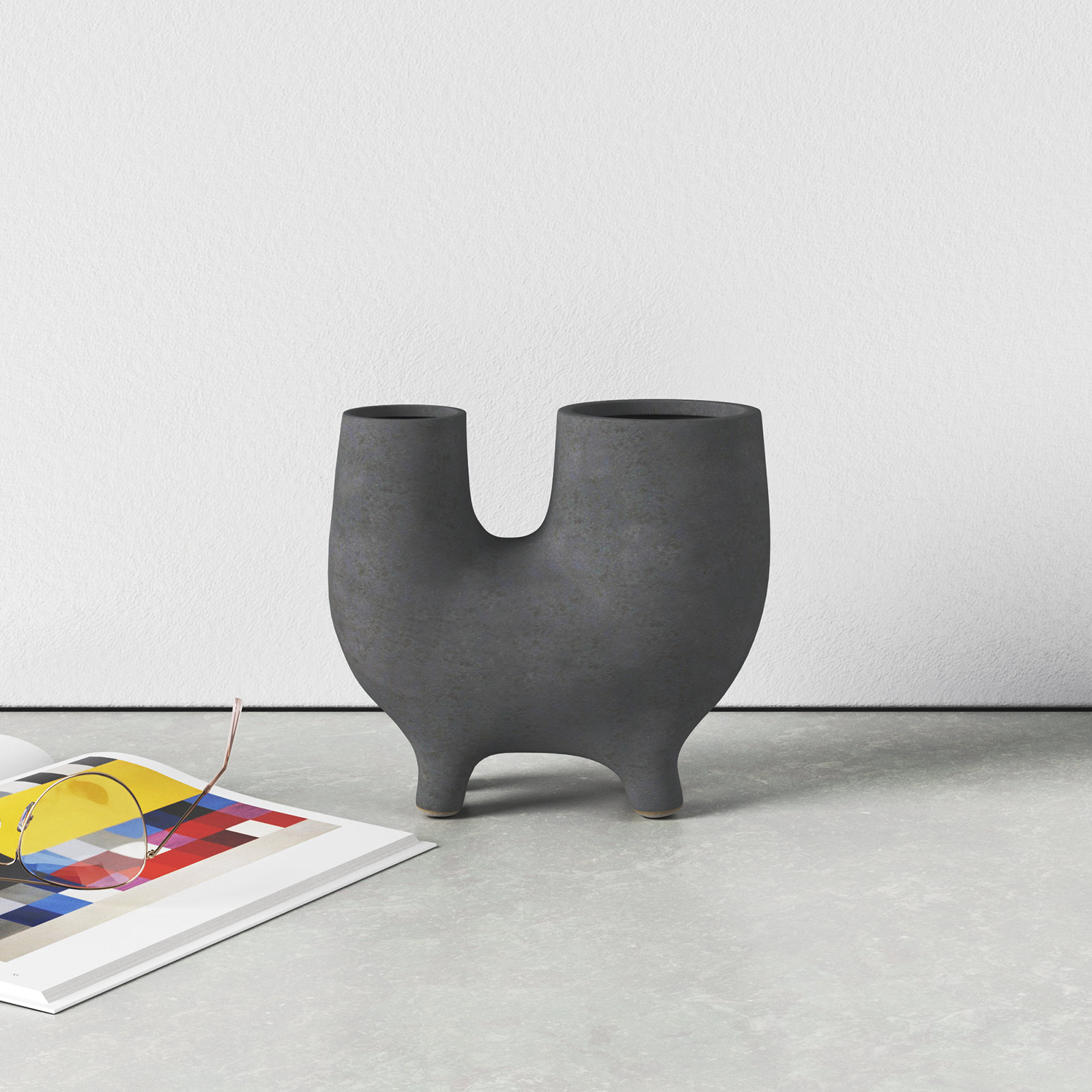 Iro 8.05'' Handmade Stoneware Table Vase